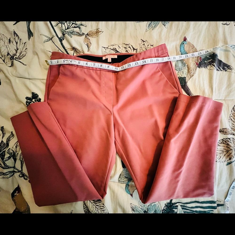 Rose colored pull on slacks